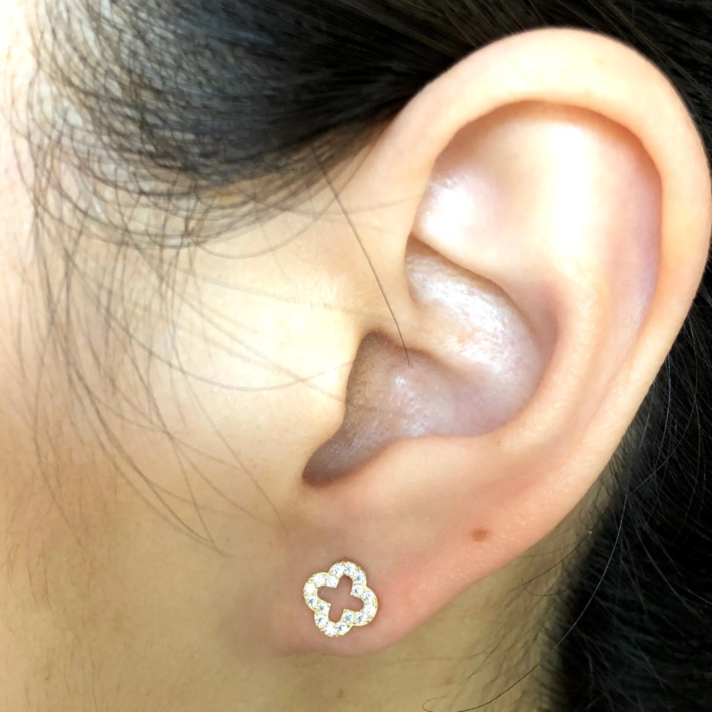 Sparkle Clover Studs