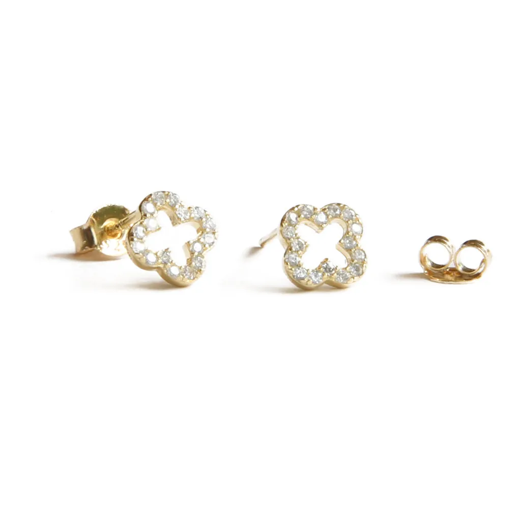 Sparkle Clover Studs