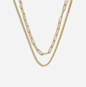 Tatum Layered Paperclip Necklace