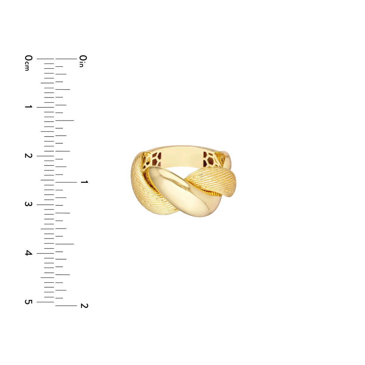 Textured and Polished Twist Ring