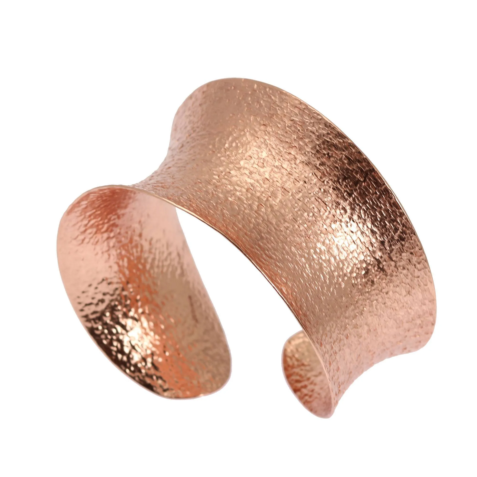 Texturized Anticlastic Copper Bangle Bracelet