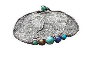 Turquoise stone anklets tiger eye ankletts Sodanite anklets green jade anklets